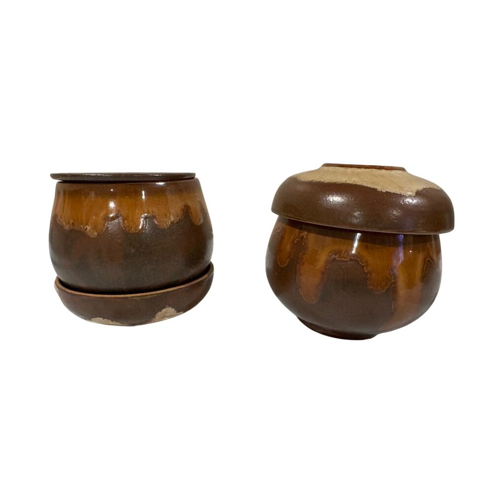 Drip Glaze Steeping Tea Cups Pottery Set 2